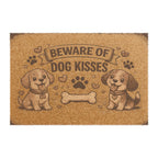 Beware of Dog Kisses Doormat — Funny Welcome Mat for Dog Lovers
