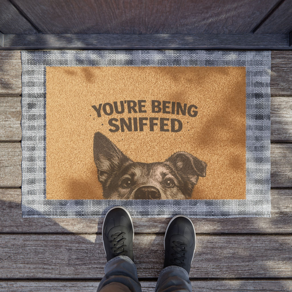 Doormat — "You're Being Sniffed" Funny Dog Welcome Mat