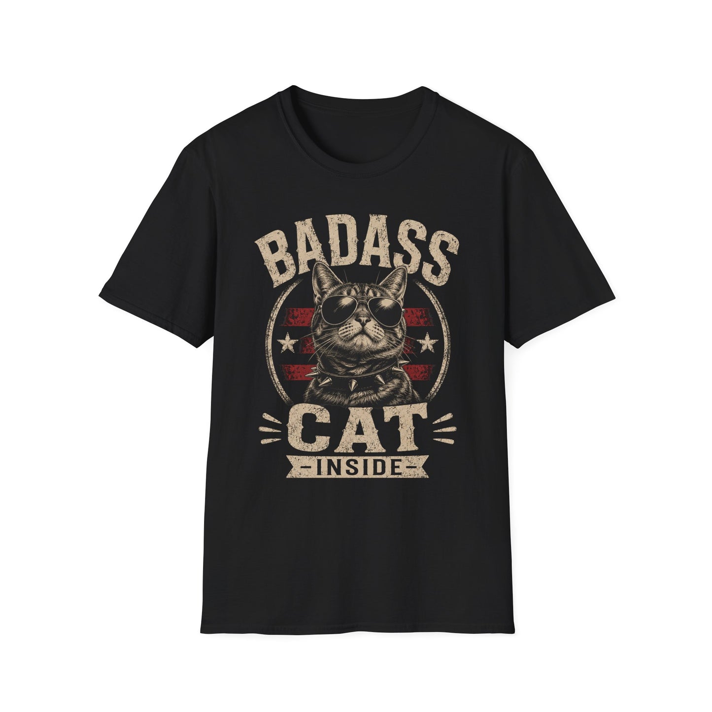 Badass Cat T-Shirt — Retro Sunglasses Cat Graphic Tee