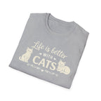 Life Is Better With Cats T-Shirt — Cute Cat Lover Tee
