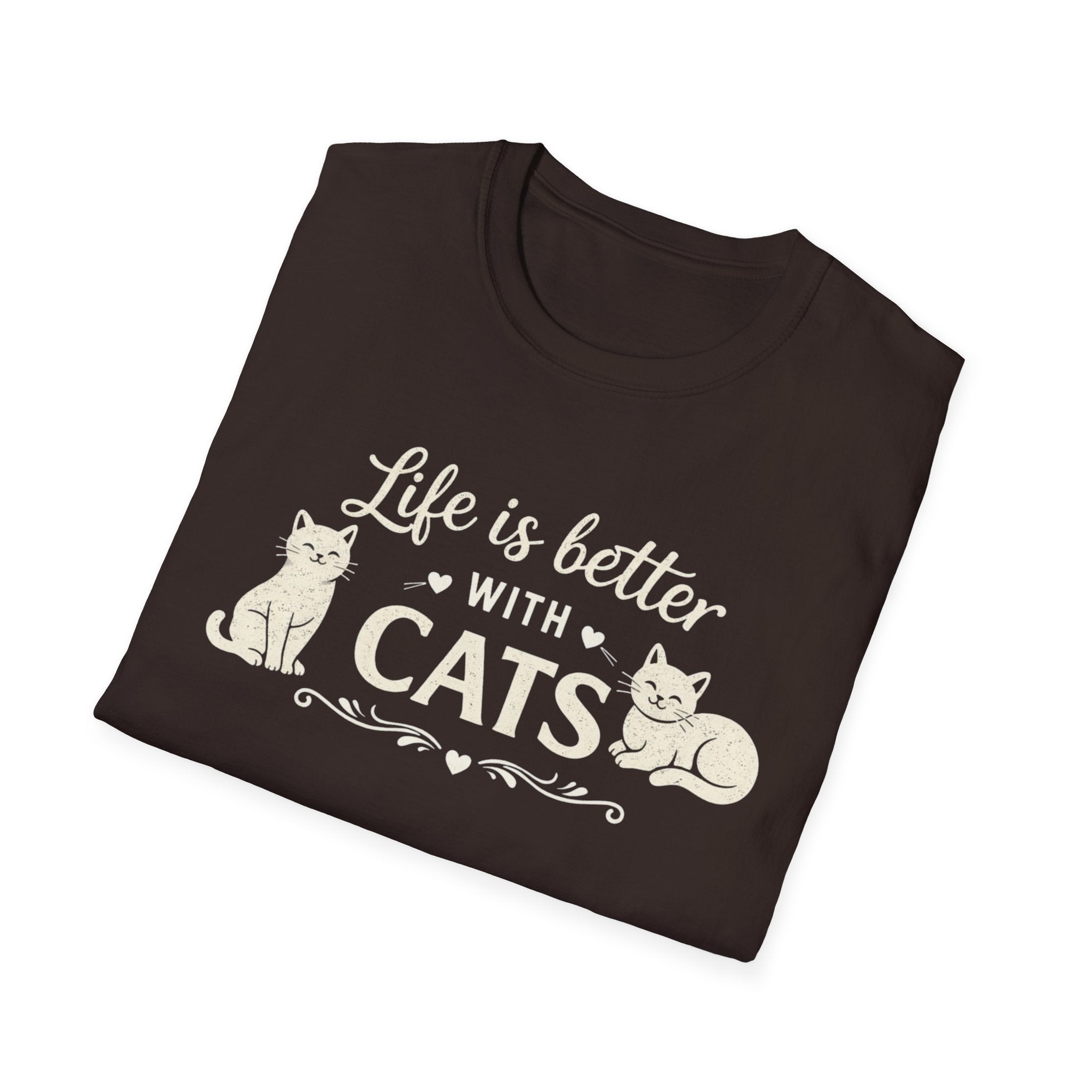 Life Is Better With Cats T-Shirt — Cute Cat Lover Tee