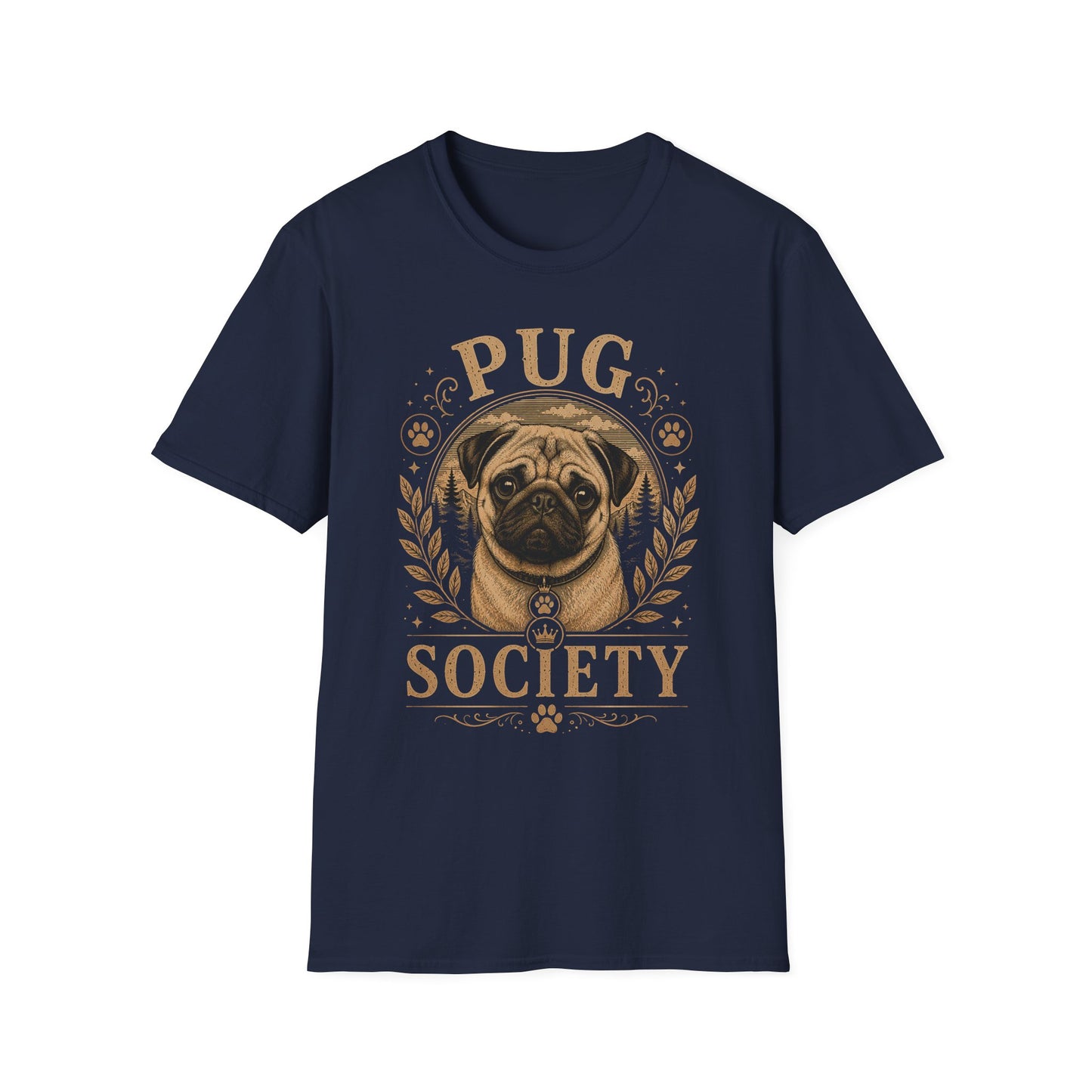 Pug Society T-Shirt — Vintage Pug Dog Graphic Tee for Pug Lovers