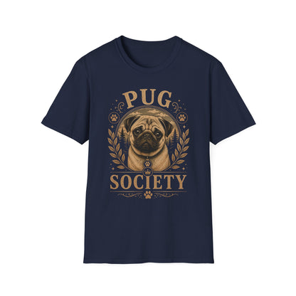 Pug Society T-Shirt — Vintage Pug Dog Graphic Tee for Pug Lovers