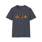 Dog Heartbeat T-Shirt — Neon Dog ECG Graphic Tee