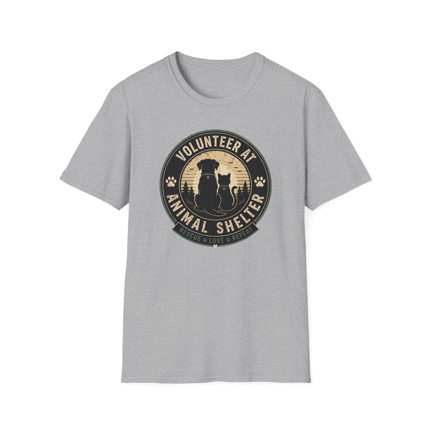 Volunteer at Animal Shelter T-Shirt — Rescue Pet Lover Tee