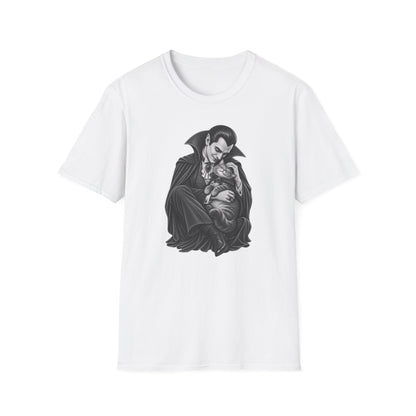Vampire & Kitty Tee  Cute Gothic Dracula Cat Graphic T-Shirt