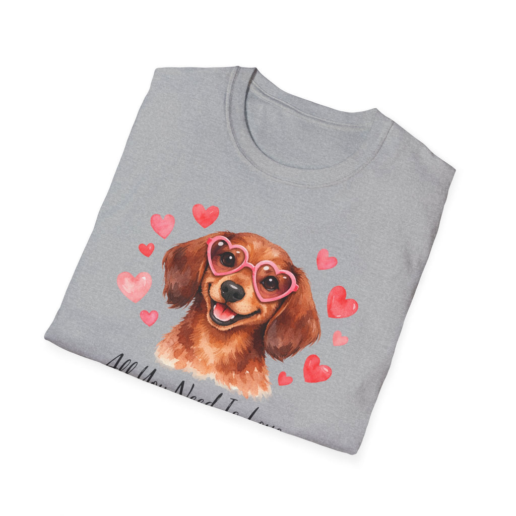 All You Need Is Love and a Dog Dachshund T-Shirt