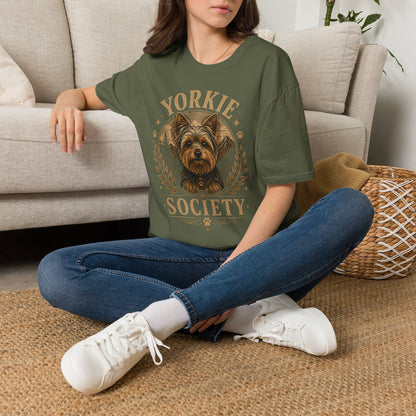 Yorkie Society T-Shirt — Vintage Yorkie Dog Lover Tee