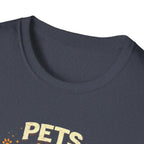 Pets Over People T-Shirt — Retro Cat & Dog Graphic Tee for Pet Lovers