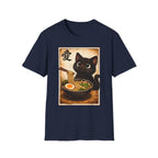 Cat Ramen T-Shirt — Cute Black Cat Eating Ramen Vintage Japanese Love Character