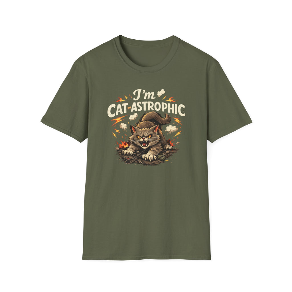 Cat-Astrophic T-Shirt — Funny Angry Cat Graphic Tee