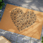 Heart Pawprint Doormat