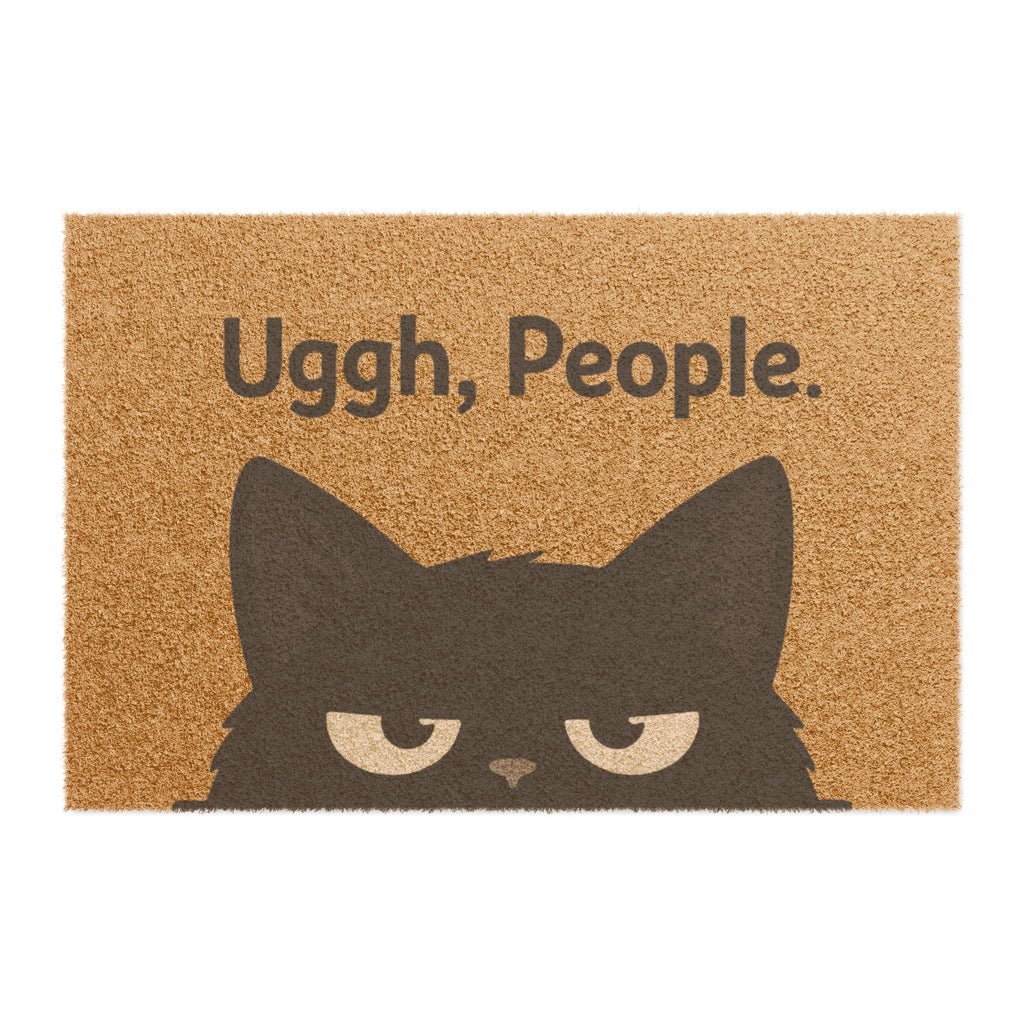 Doormat — "Uggh, People." Grumpy Cat Welcome Mat
