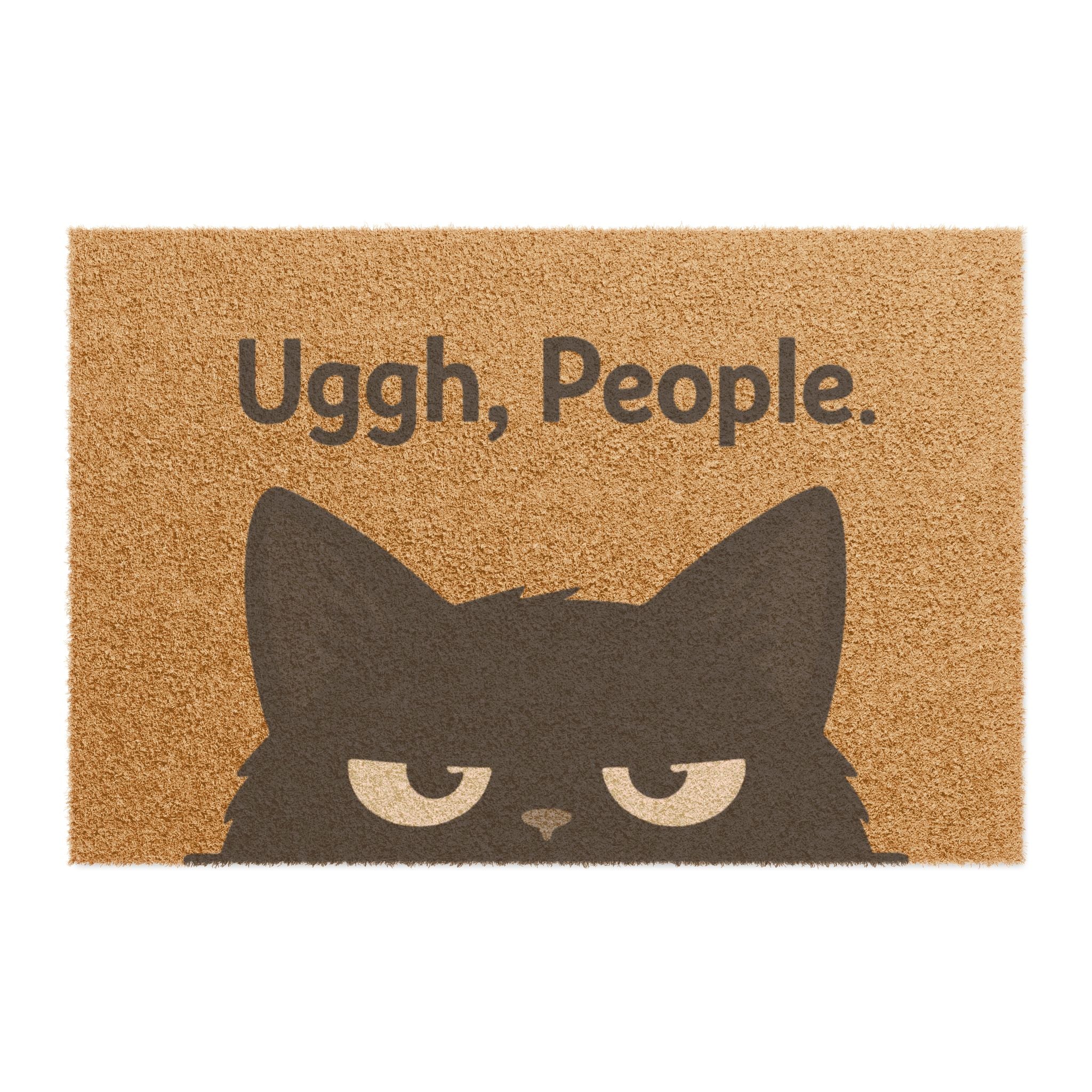 Doormat — "Uggh, People." Grumpy Cat Welcome Mat