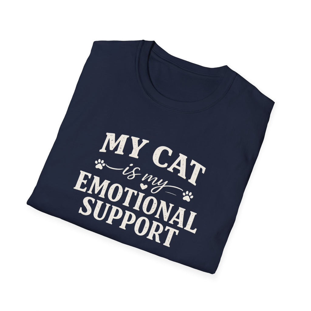 Cat Emotional Support T-Shirt — "My Cat Is My Emotional Support" Graphic Tee