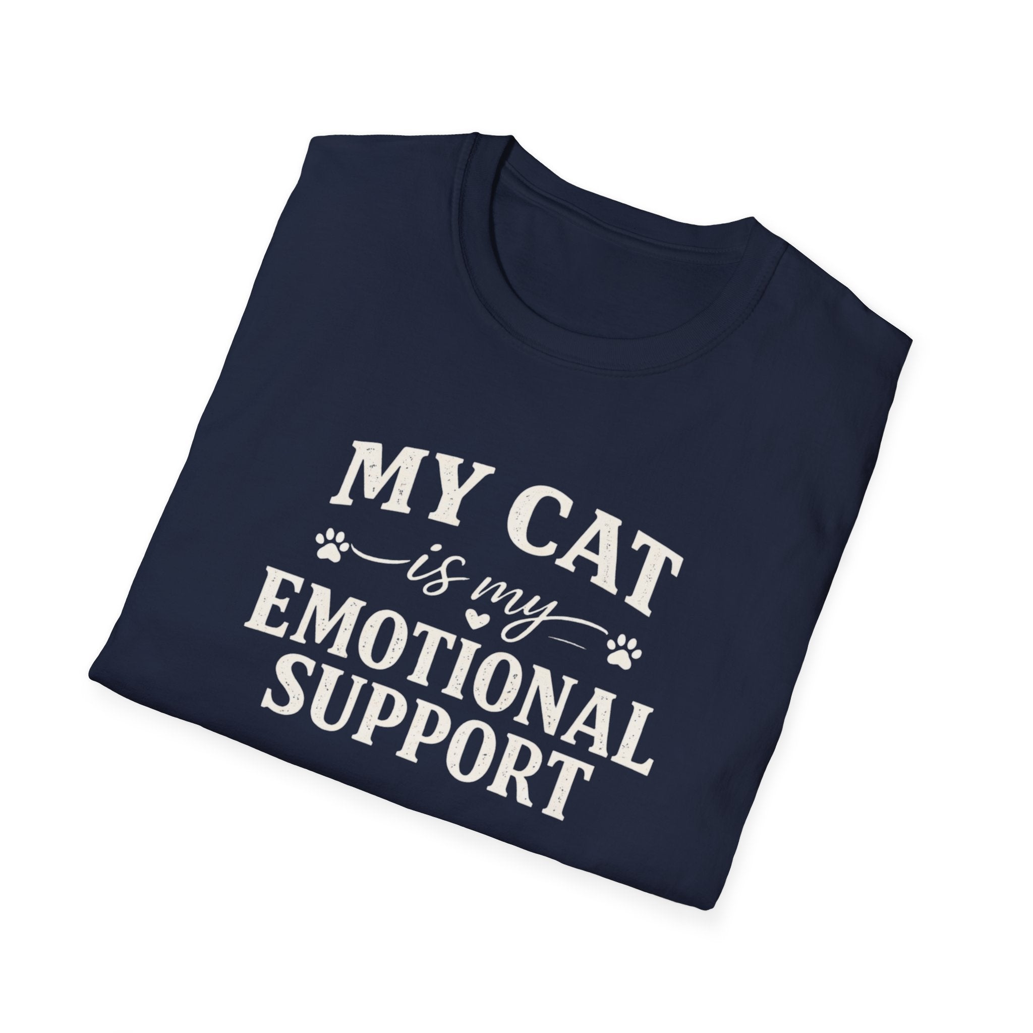 Cat Emotional Support T-Shirt — "My Cat Is My Emotional Support" Graphic Tee