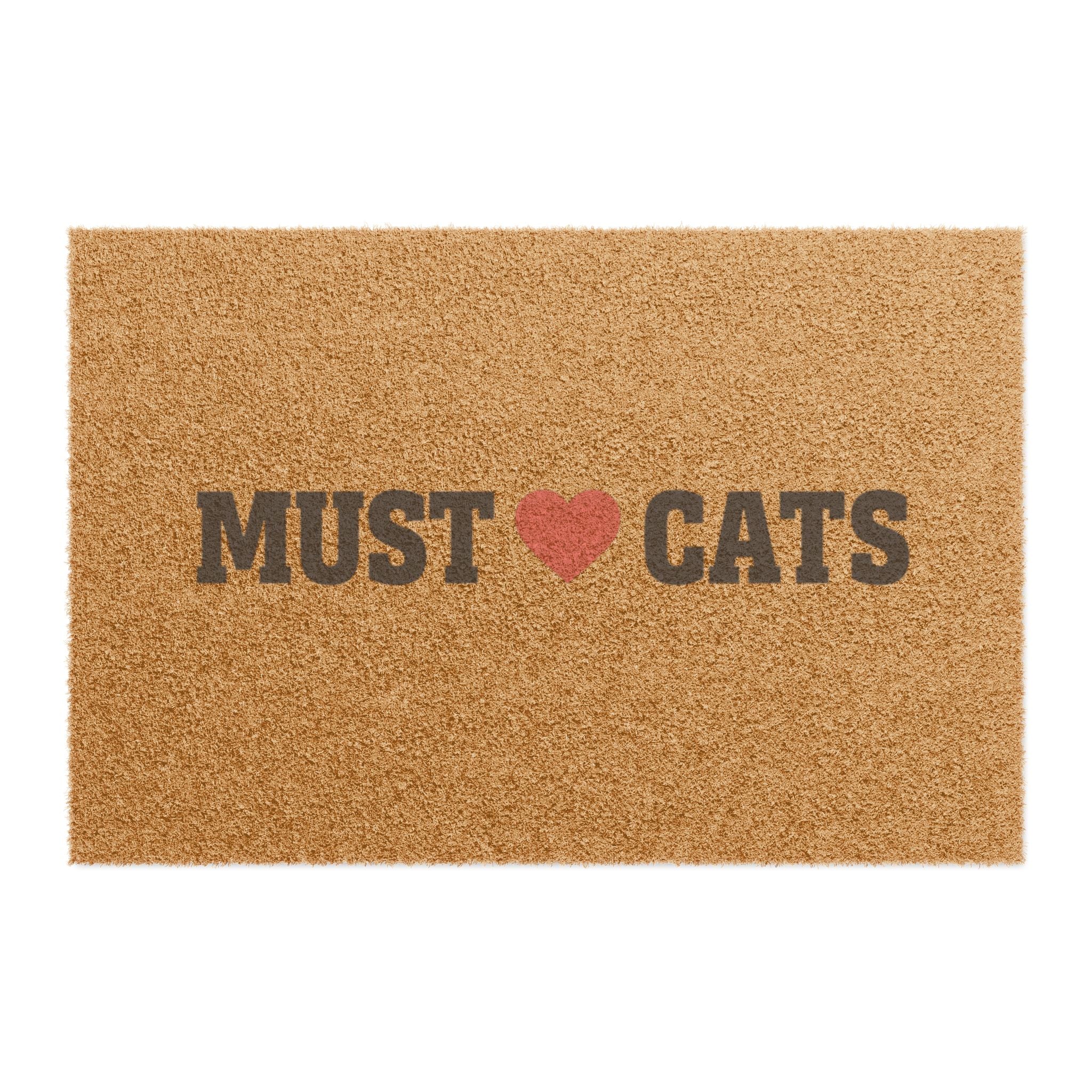 Doormat — "Must  Love Cats" Welcome Mat for Cat Lovers
