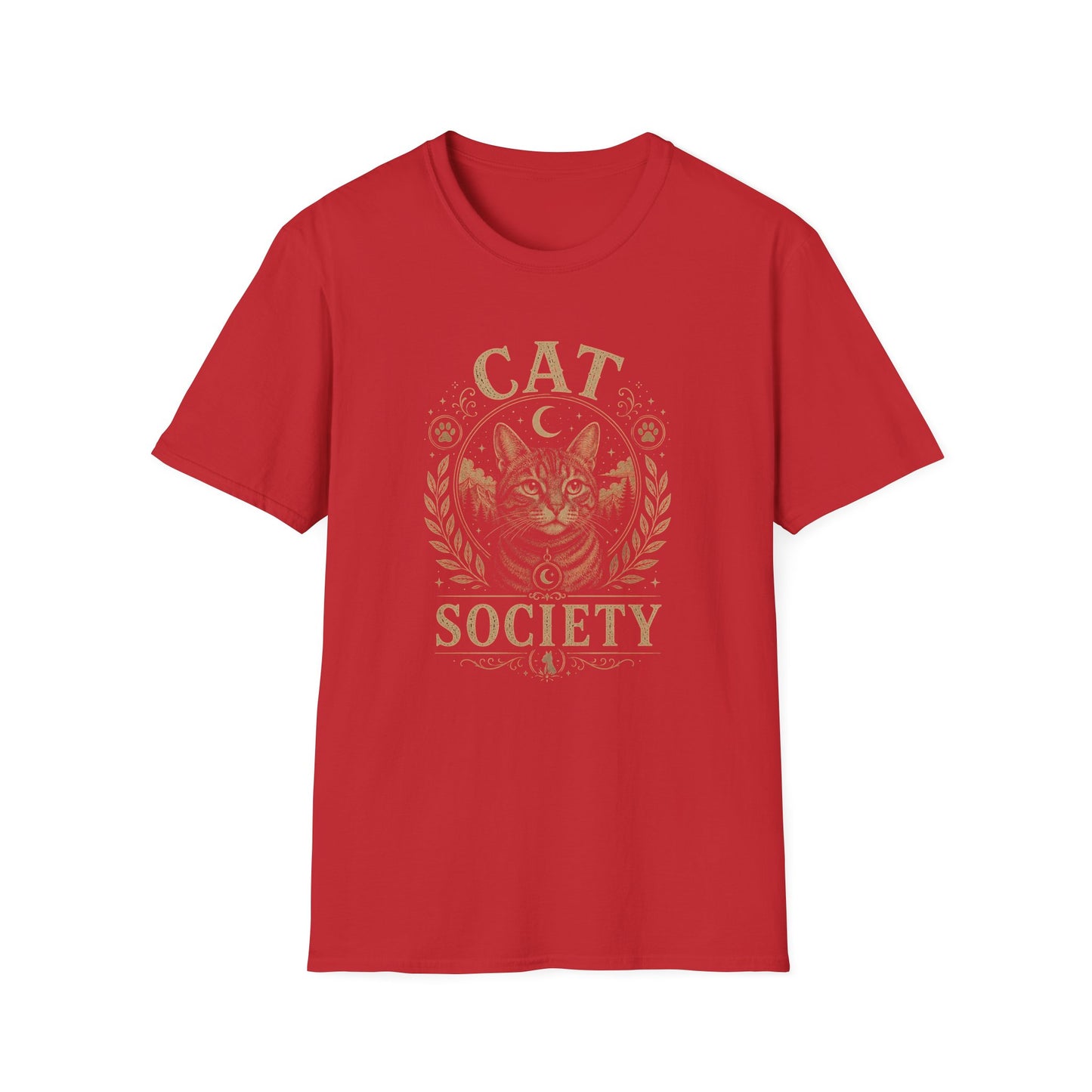 Cat Society T-Shirt — Vintage Cat Crest Graphic Tee