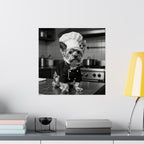 Chef Dog Poster — Matte Vertical Kitchen Wall Art (Yorkshire Terrier in Chef Hat)