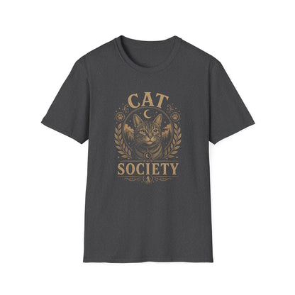 Cat Society T-Shirt — Vintage Cat Crest Graphic Tee