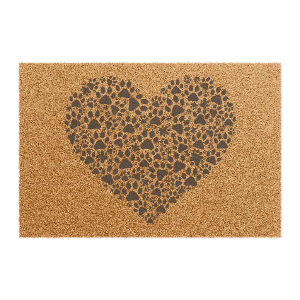Heart Pawprint Doormat