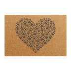 Heart Pawprint Doormat