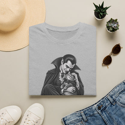 Vampire & Kitty Tee  Cute Gothic Dracula Cat Graphic T-Shirt