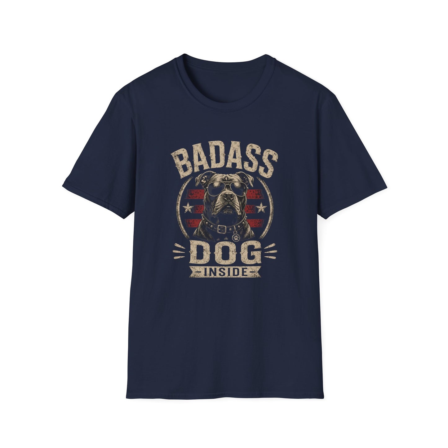 Badass Dog Inside T-Shirt — Funny Paw & Bulldog Graphic Tee for Dog Lovers