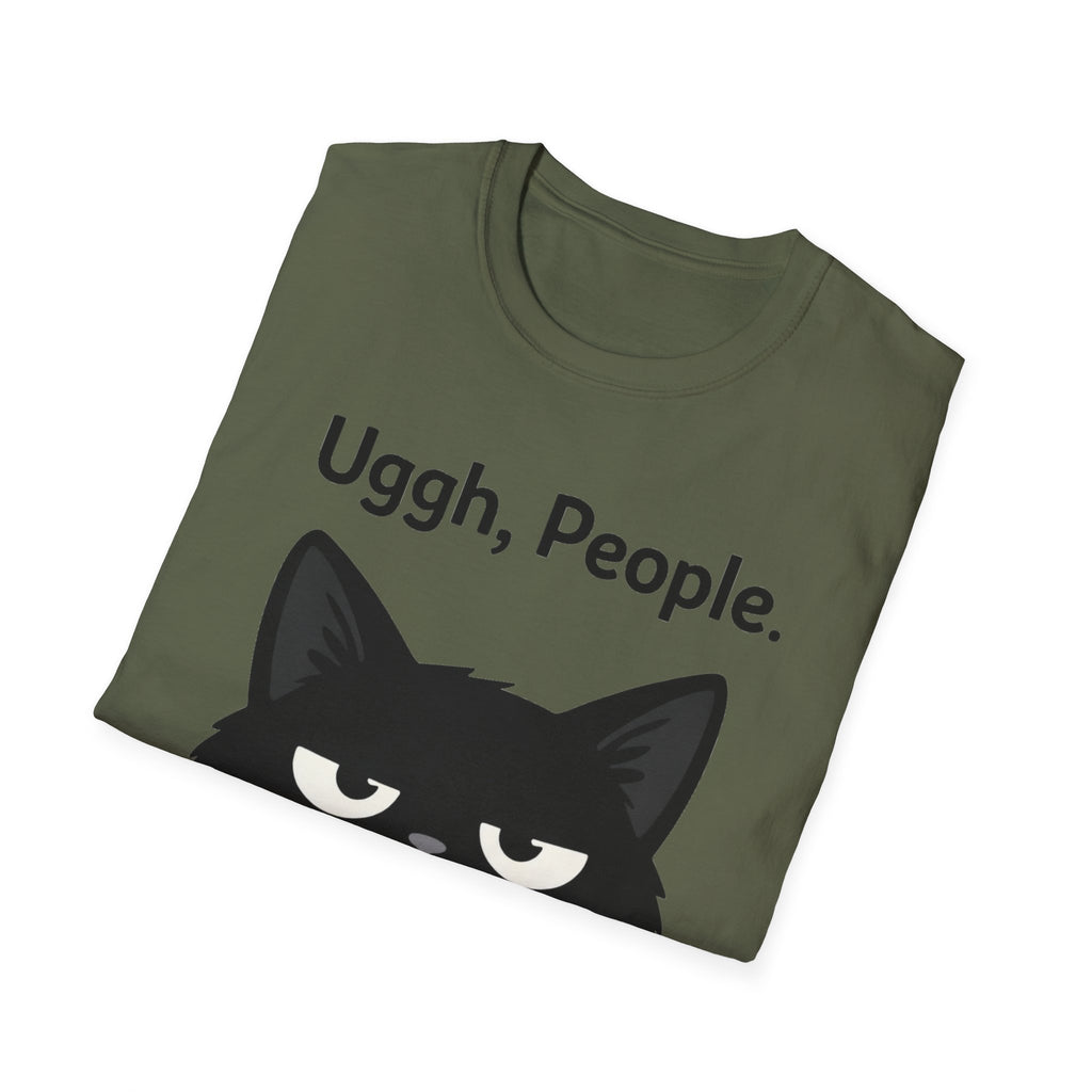 Uggh, People. Cat T-Shirt — Funny Grumpy Cat Graphic Tee for Cat Lovers
