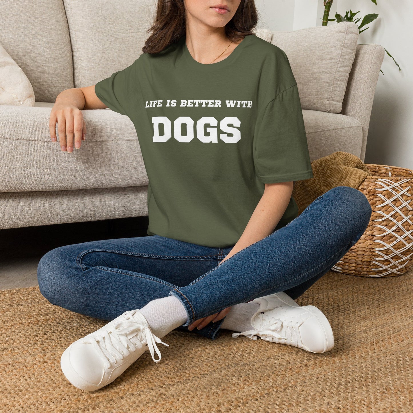 “Life Is Better With Dogs” Dog Lover T-Shirt