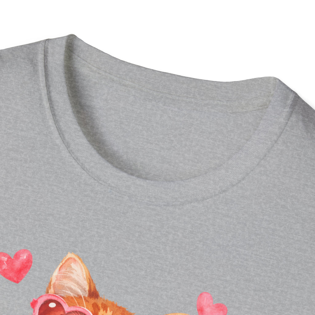 All You Need Is Love... and a Cat T-Shirt — Cute Heart Sunglasses Kitty Tee