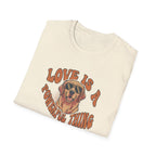 T-Shirt — "Love Is a Powerful Thing" Golden Retriever Graphic Tee