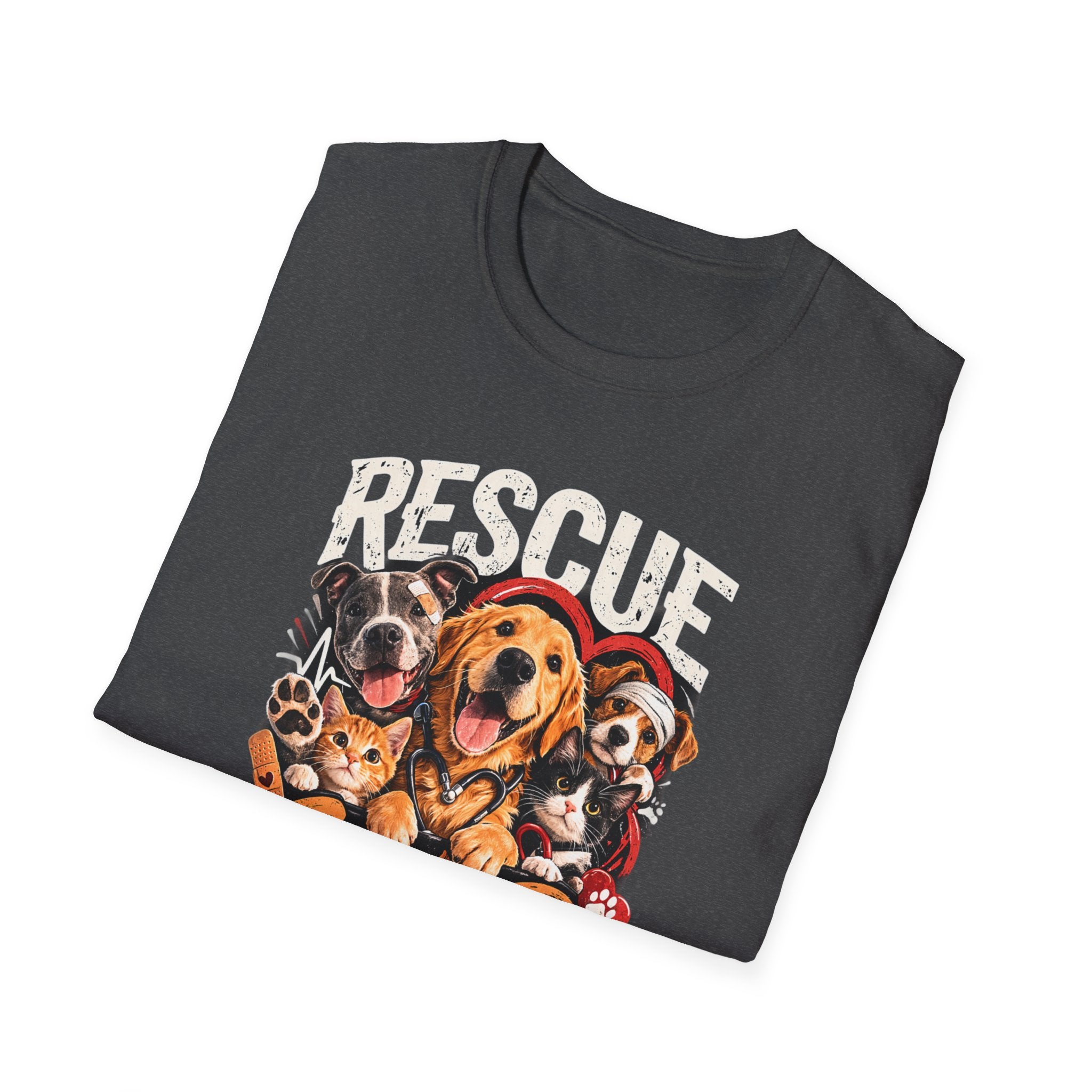 Rescue Squad T-Shirt - Cute Rescue Dogs Graphic Tee for Animal Lovers
