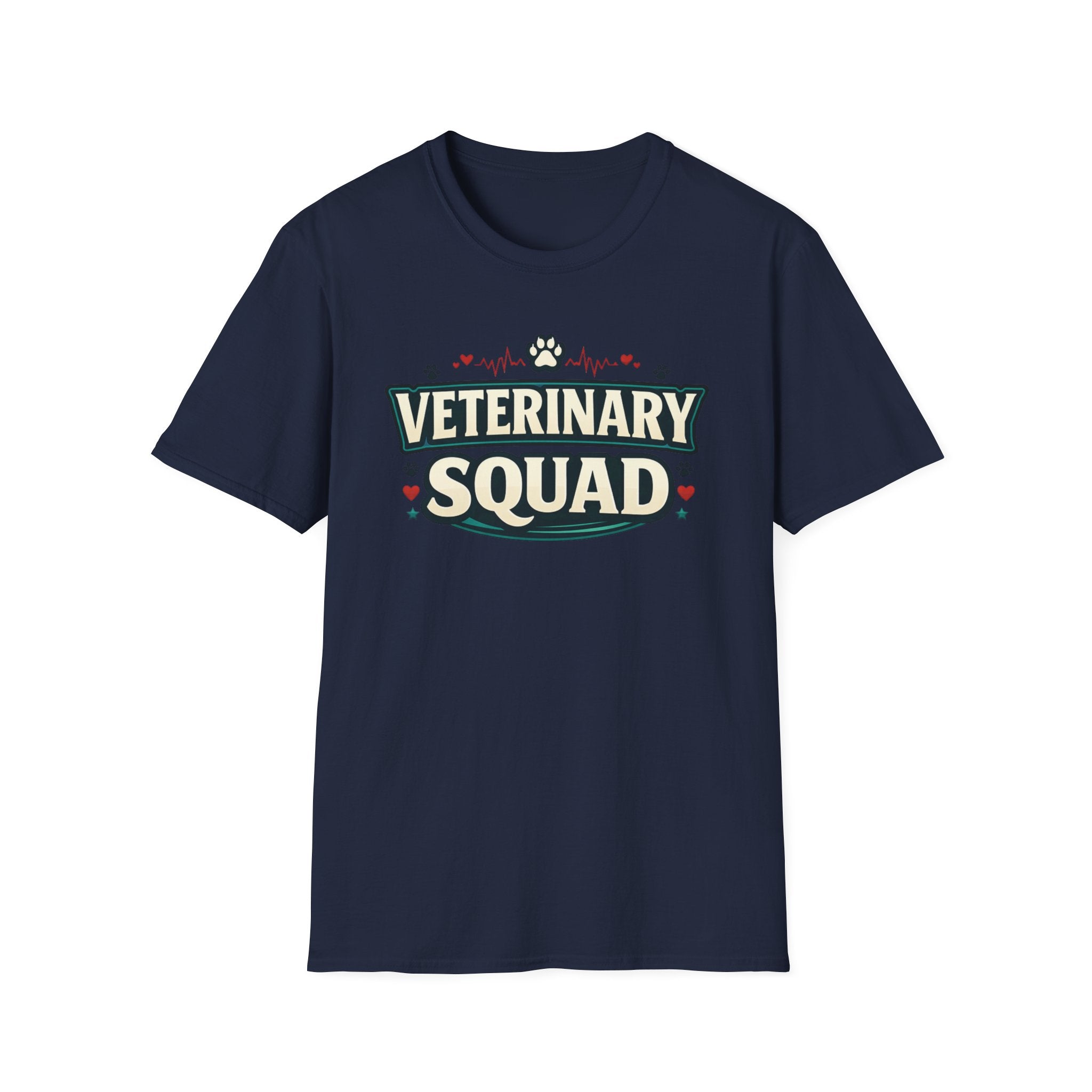 Veterinary Squad T-Shirt — Cute Paw Print Vet Team Tee