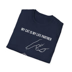 Cat Paw Partner T‑Shirt — "My Cat Is My Life Partner" Cute Cat Lover Tee