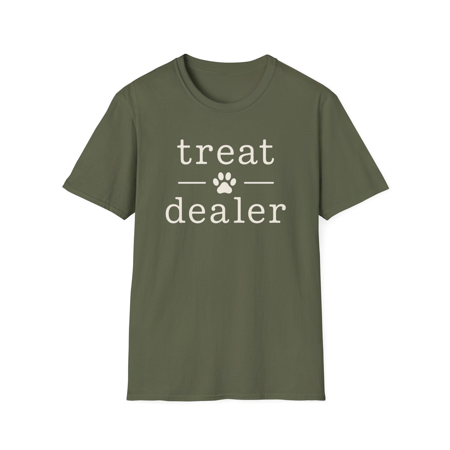 Treat Dealer T-Shirt — Funny Paw Print Shirt for Dog Lovers