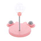 Throwing the cat a ball to distract it while avoiding feeding it